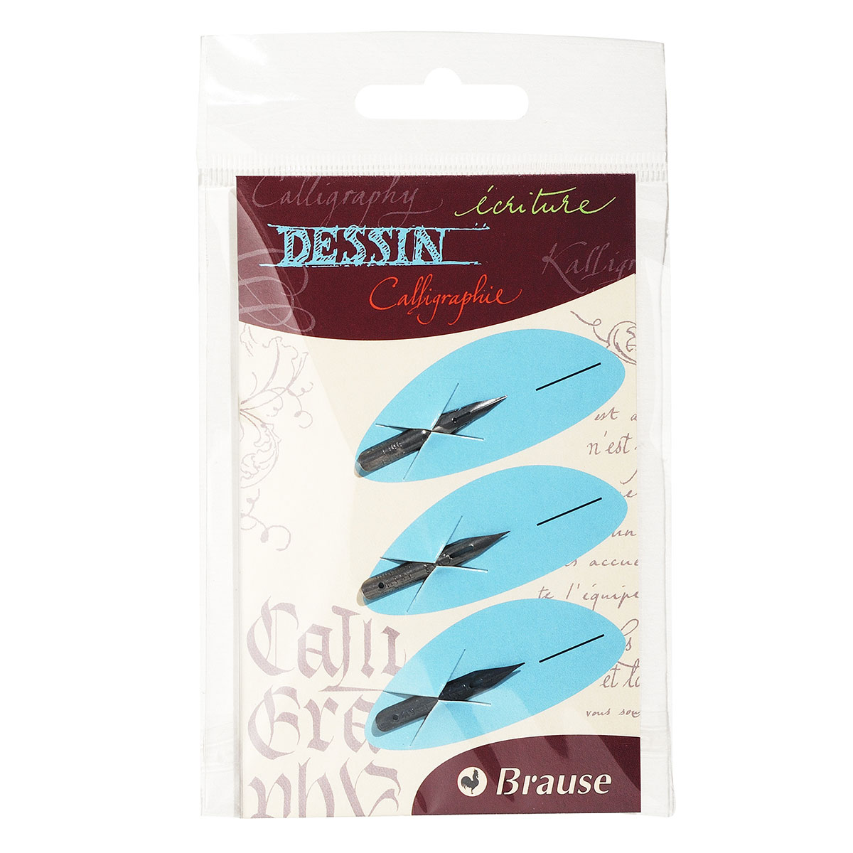 Pochette 3 plumes - série dessin