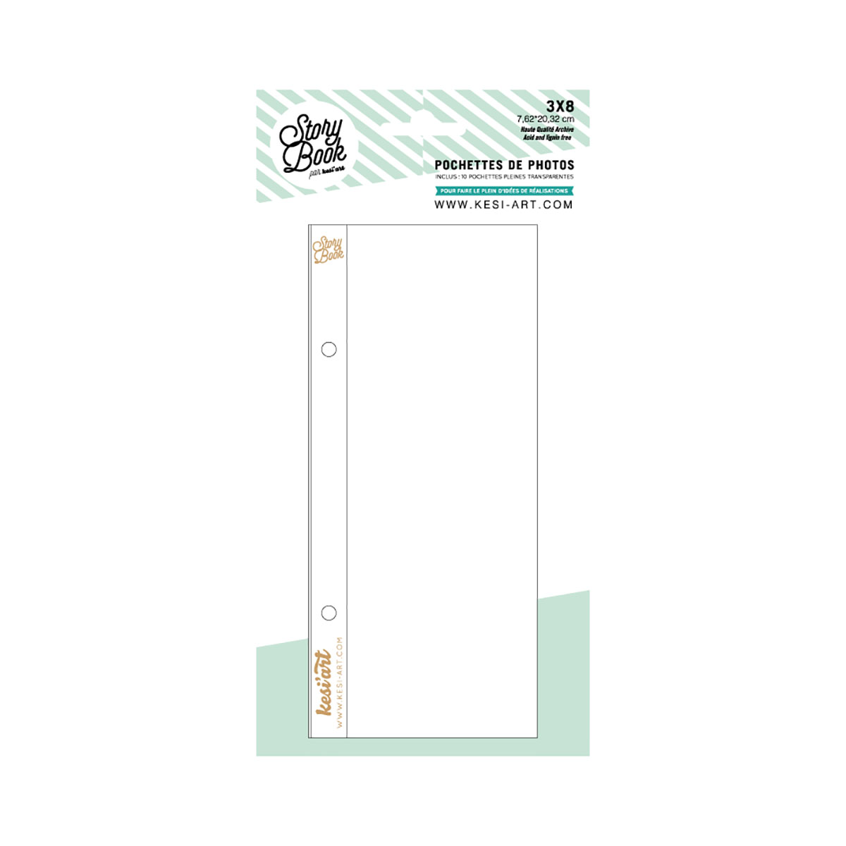 Lot de 10 pochettes photos Story Book - 7,62x20,32 cm