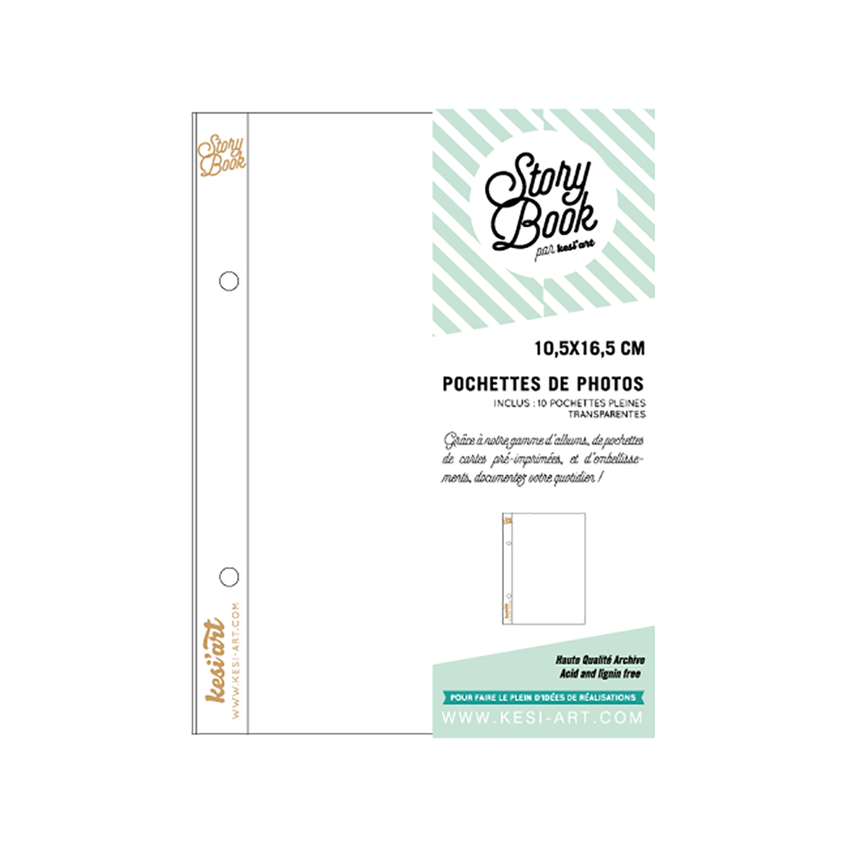 Lot de 10 pochettes photos Story Book - 10x16 cm