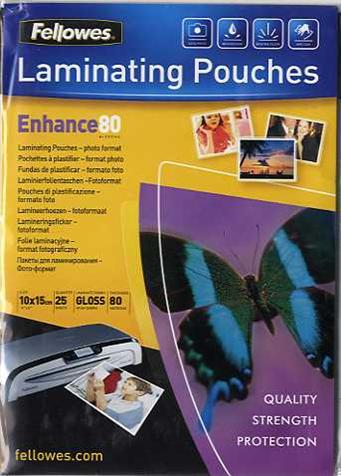 Pochettes plastification 15.9x10.8 cm 80 microns