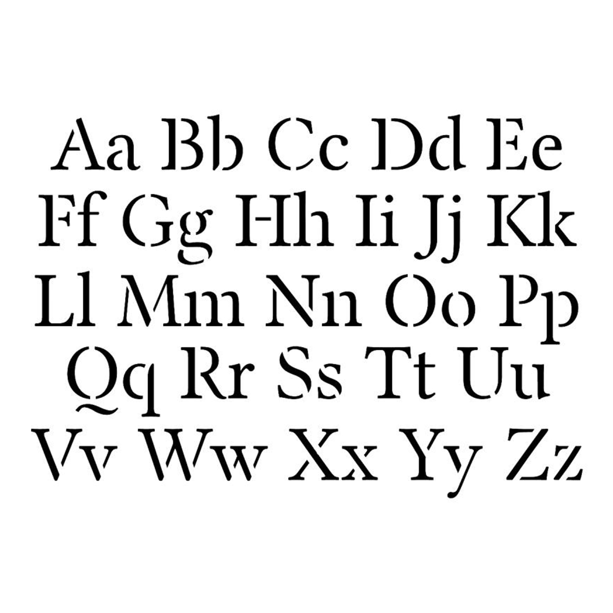 Pochoir Alphabet Arial - 10x15cm