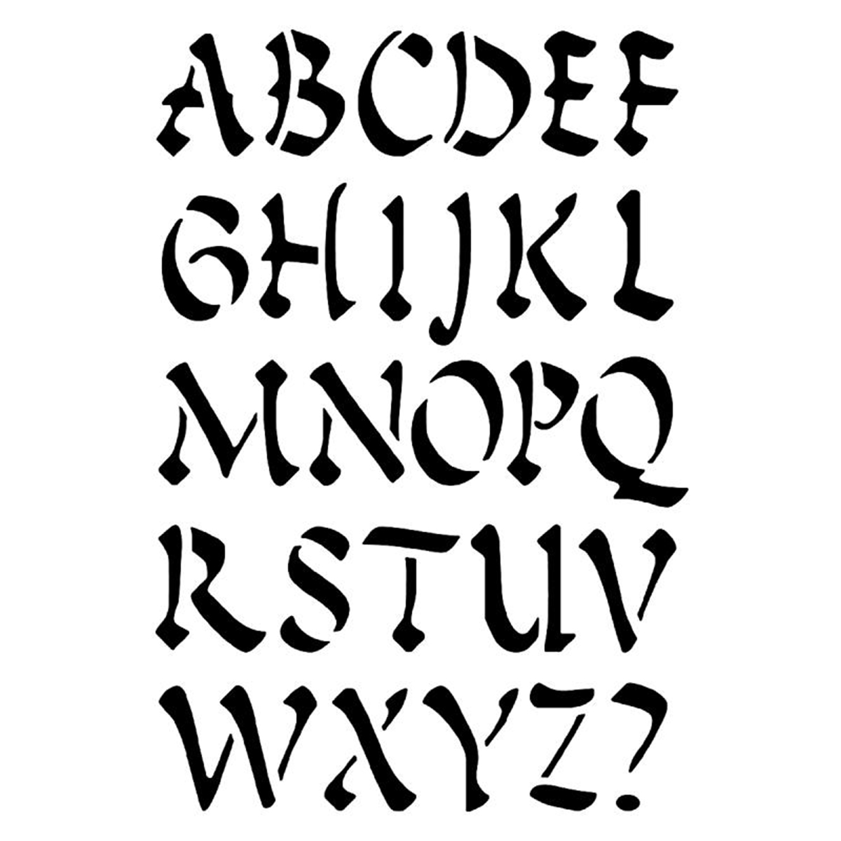 Pochoir Alphabet chinois - 10x15cm