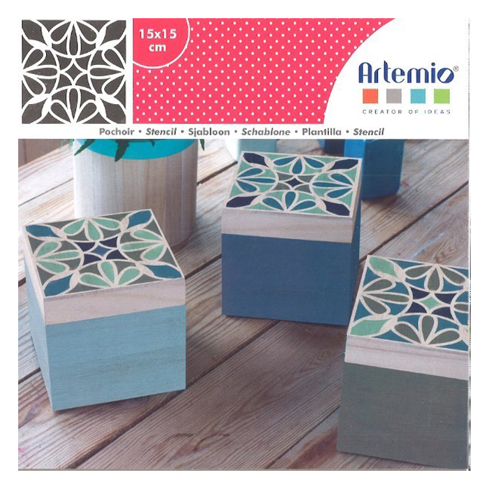 Pochoir - Carreau de ciment 3 - 15x15 cm - Artemio