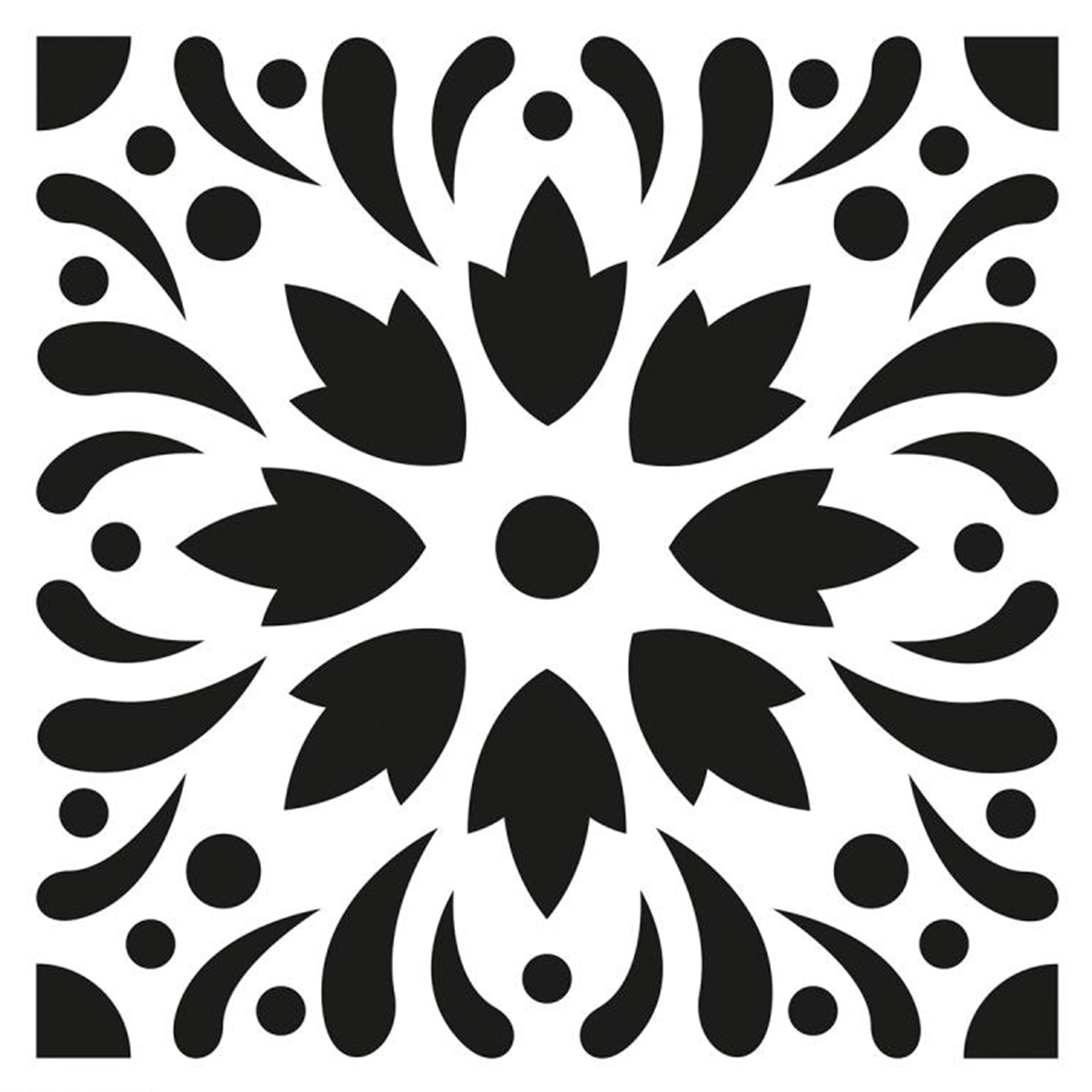 Pochoir - Carreau de ciment 4 - 15x15 cm - Artemio