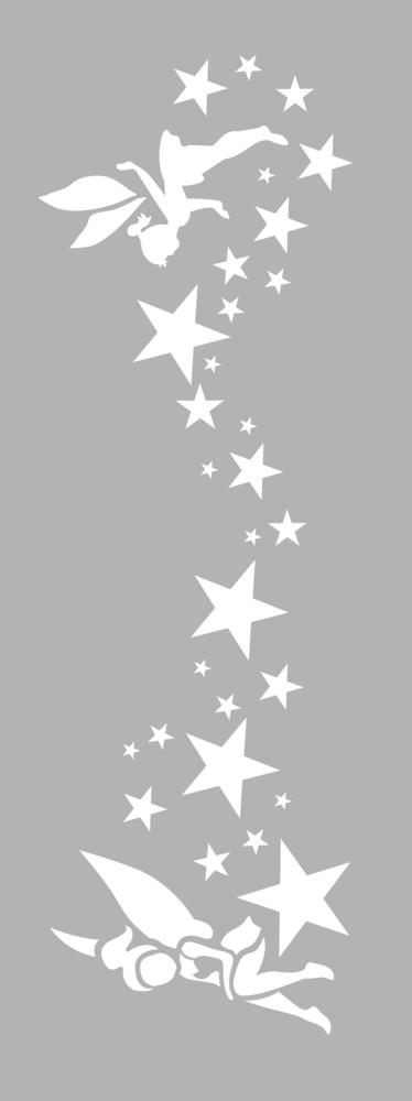 Pochoir frise - Fées étoiles - 15x40 cm - Graine créative