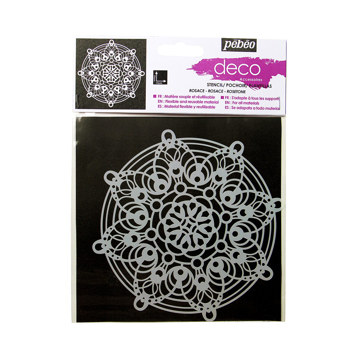 Pochoir arabesques - 14,5x14,5 cm