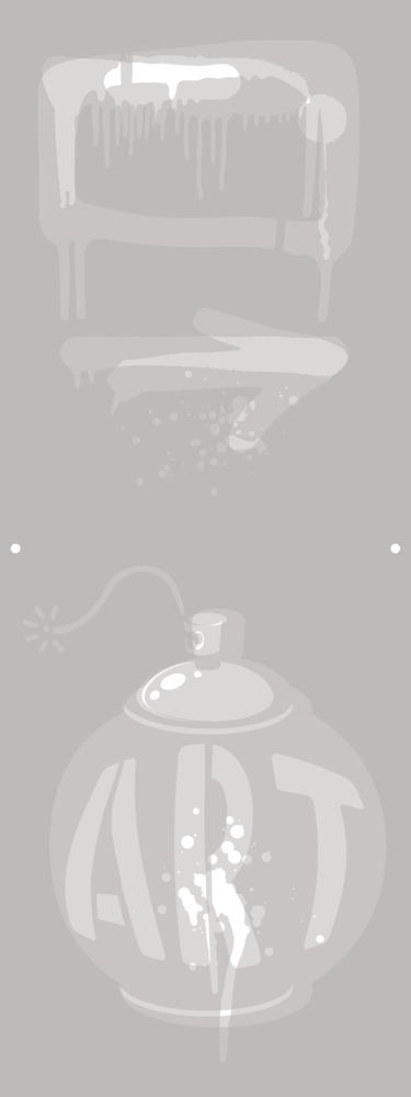 Pochoir 15*40 Street Art Bombe