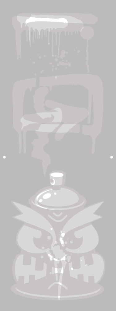 Pochoir 15*40 Street Art Monstre