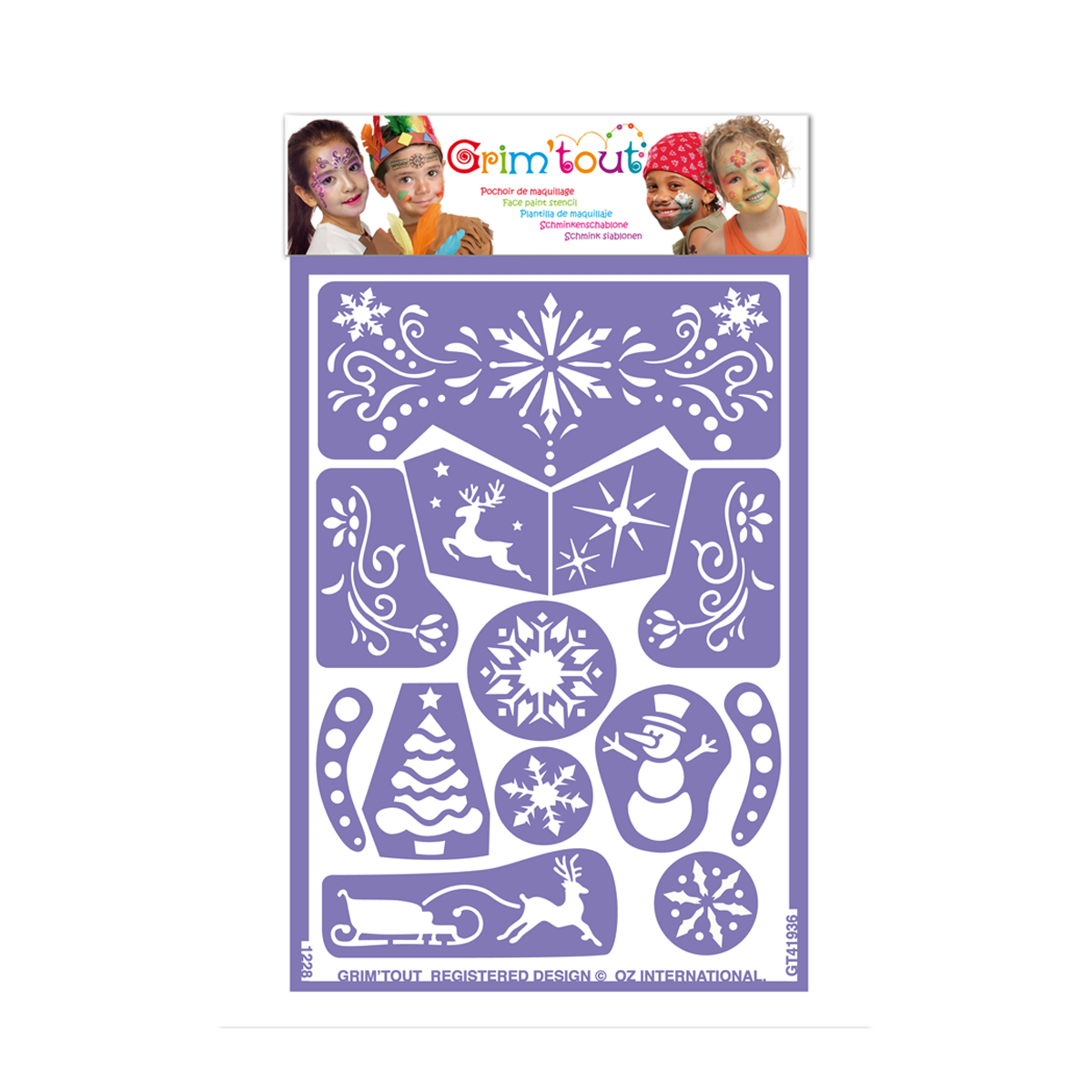 Pochoir maquillage Reine des Neiges - Grim Tout 