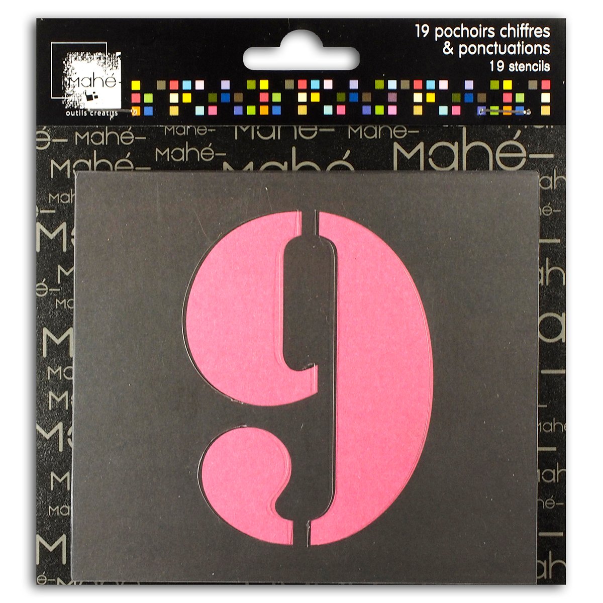 19 pochoirs chiffres - 9 cm - Toga