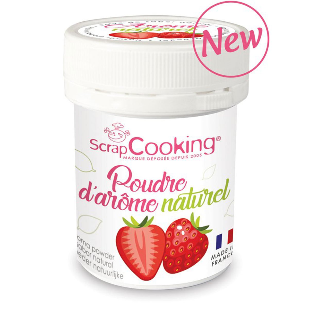 Pot de poudre d'arôme naturel 15g - fraise