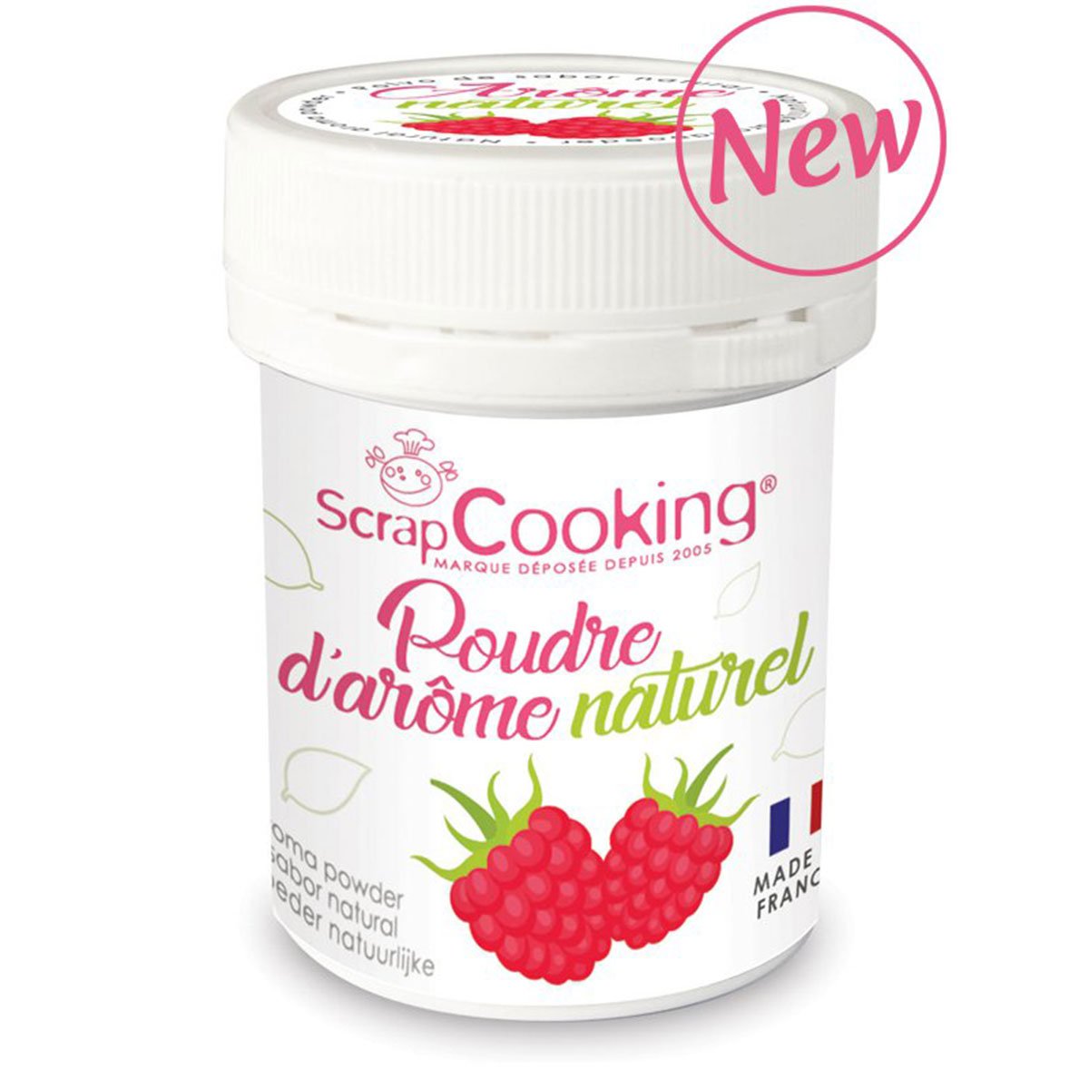 Pot de poudre d'arôme naturel 15g - framboise