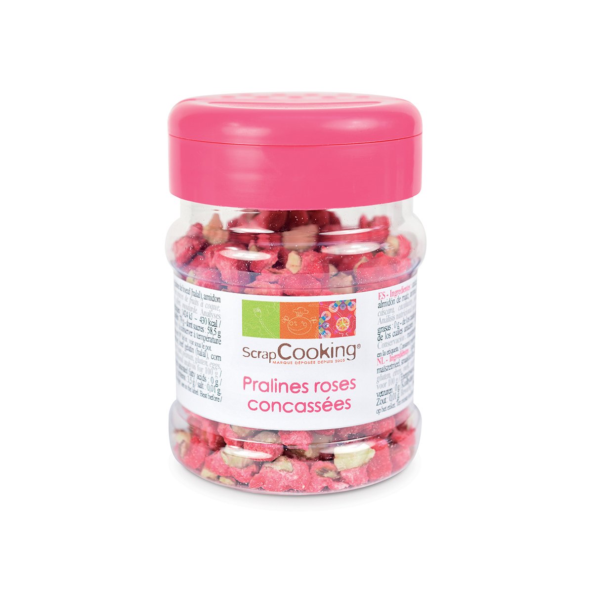 Pot de pralines roses concassées145g - Scrapcooking