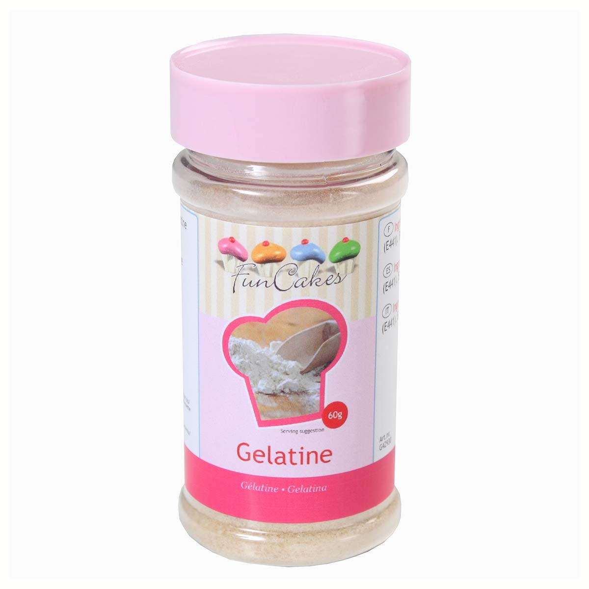 Gélatine pure en poudre - 60g - FunCakes