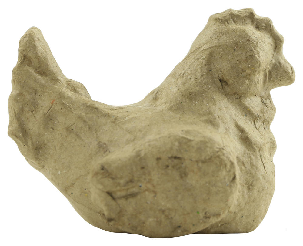 Poule qui pond - papier mâché - 9,5 x 7 x 8 cm