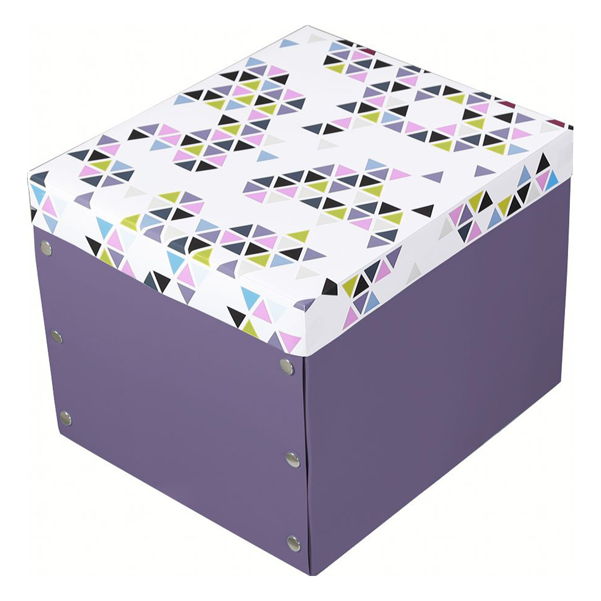 Boîte de rangement avec boutons pression - «Prisme» - 33x38x30 cm - Grande