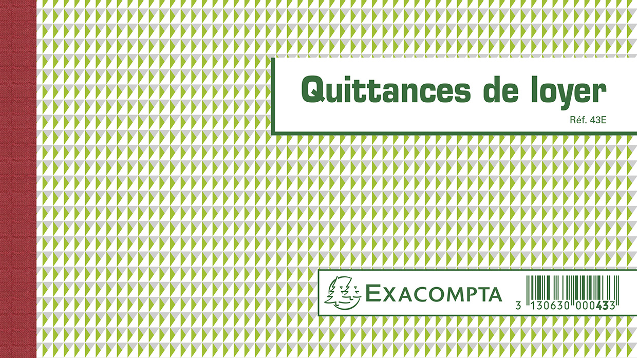 Carnet - Quittances de loyer - 12,5x21 cm