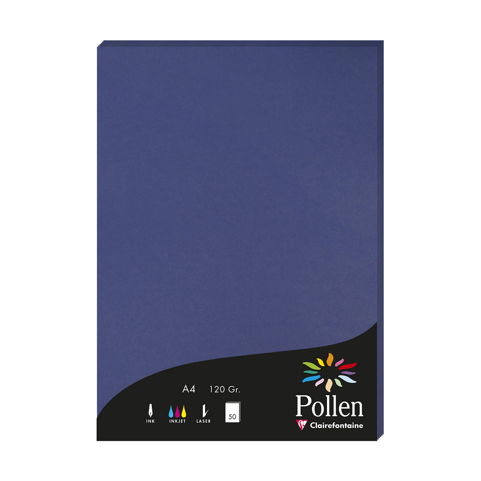 1 étui de 50 feuilles Pollen 210x297 mm 120g - Bleu nuit