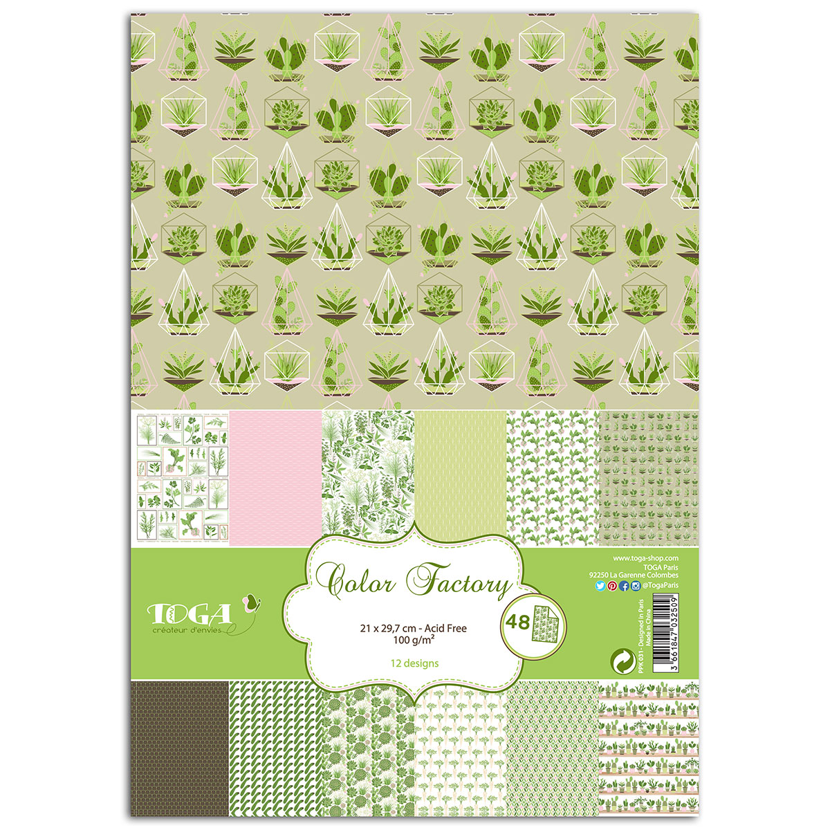 Ramette - A4 - 48 feuilles - Oh my Green