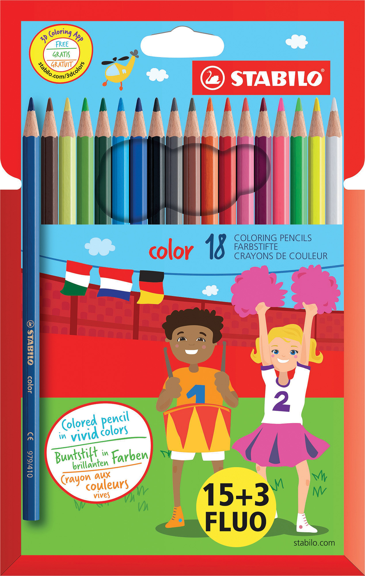 Pack de 18 crayons de couleurs color - Stabilo