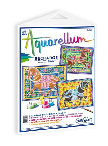 Recharge Aquarellum grand modèle - Chevaux