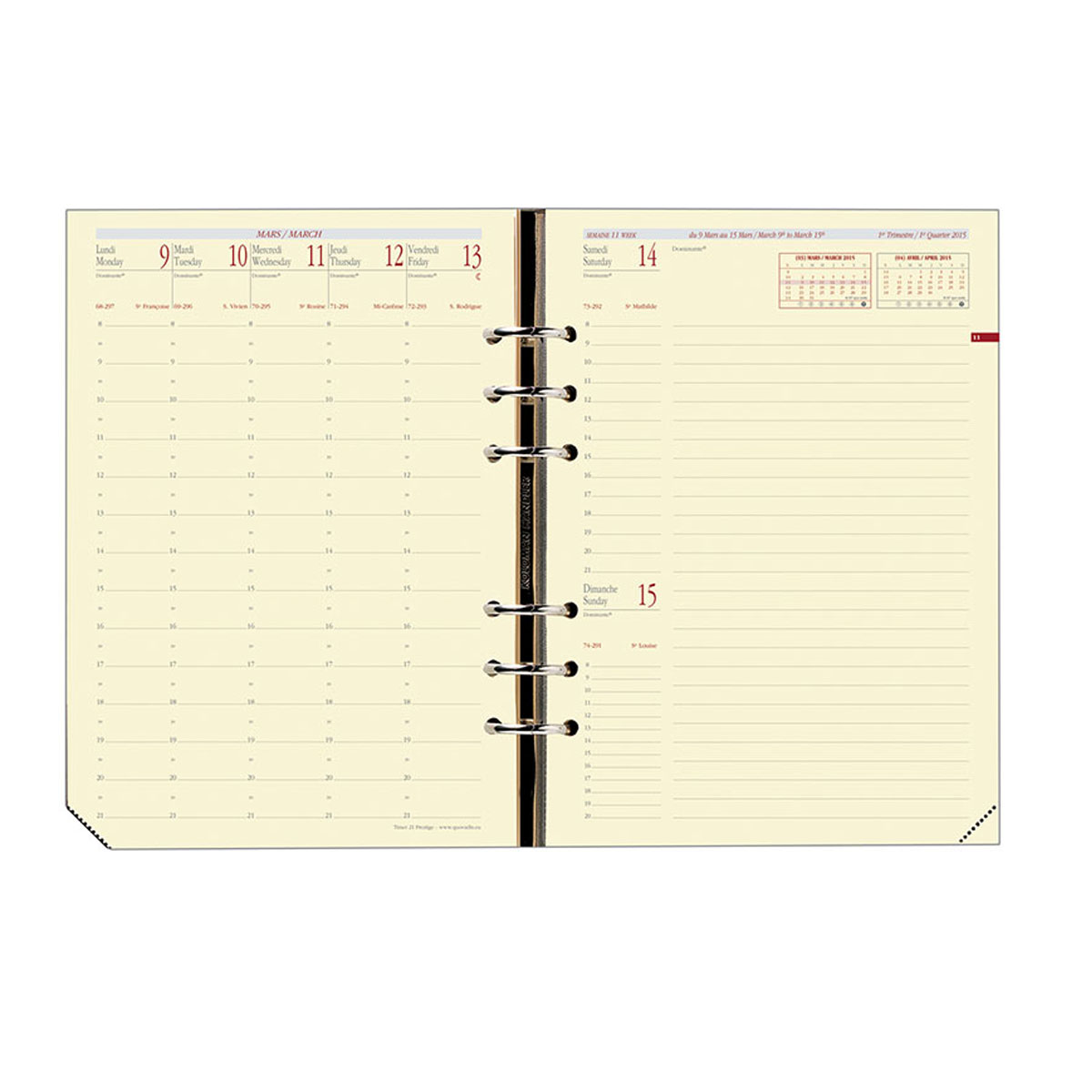 Recharge 2019/2020 pour organiseur Timer 21 Prestige