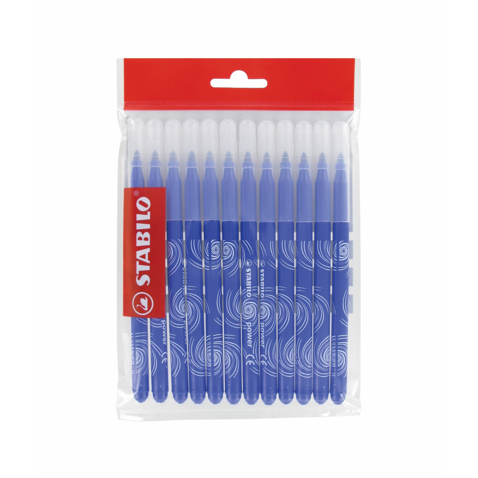 Recharge 12 feutres Schoolpack - STABILO Power bleu