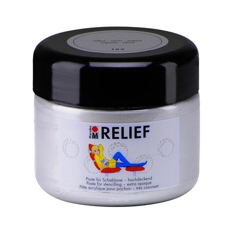Pâte acrylique pour pochoirs - Relief - Graphite Nacré - 225 ml - Marabu