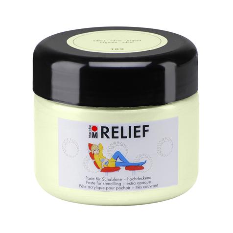 Pâte acrylique pour pochoirs - Relief - Jaune Fluo - 225 ml - Marabu