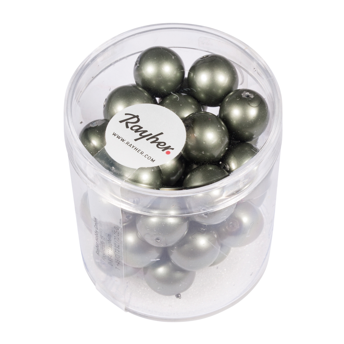 Perles Renaissance dépolie olive 10 mm x perles