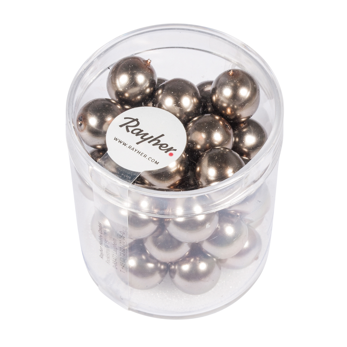 Perles Renaissance taupe 10 mm x perles