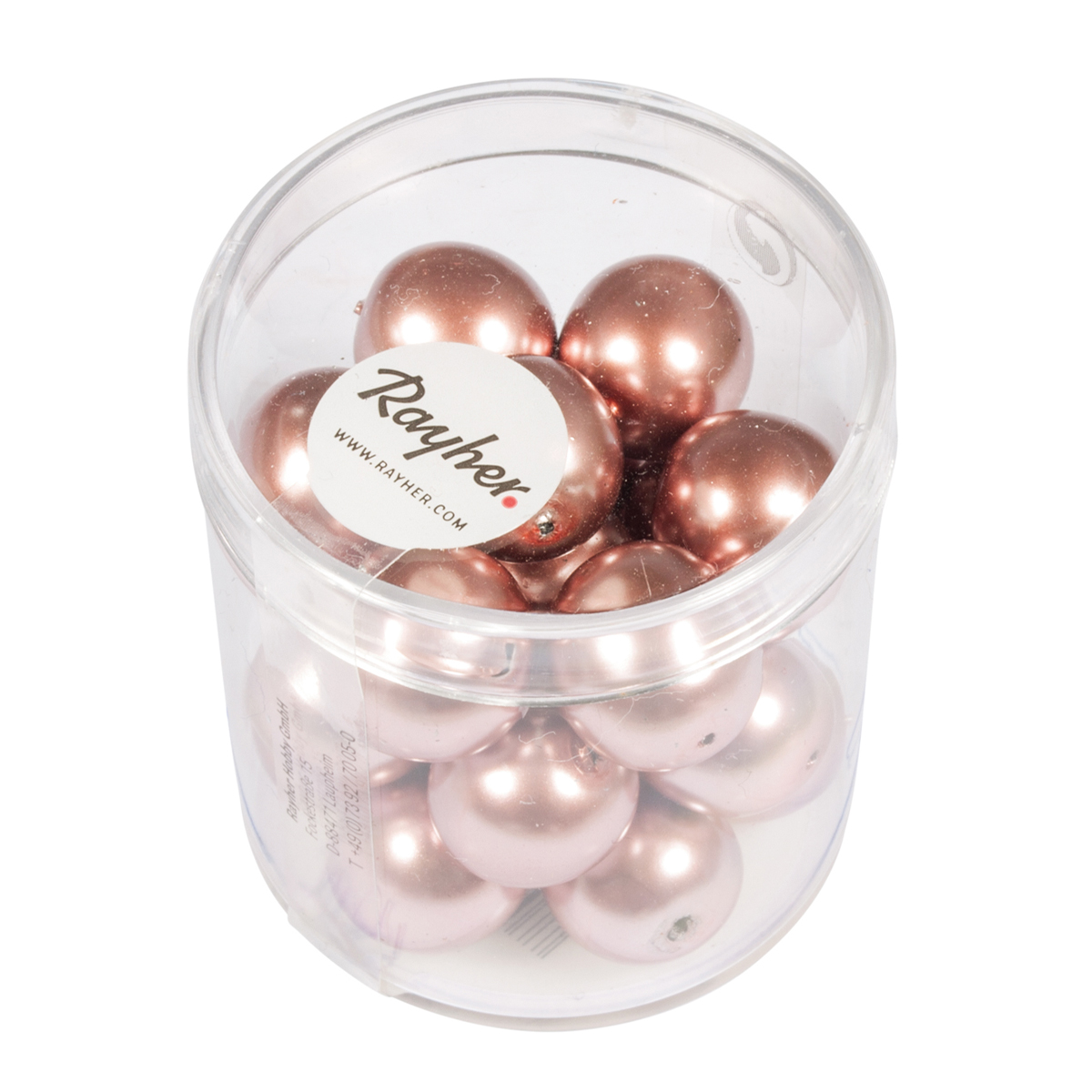 Perles Renaissance rose antique 12 mm