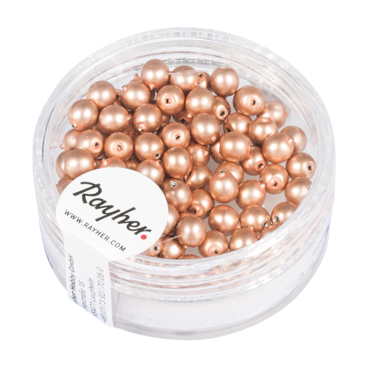 Perles Renaissance dépolie rose antique 4 mm x perles