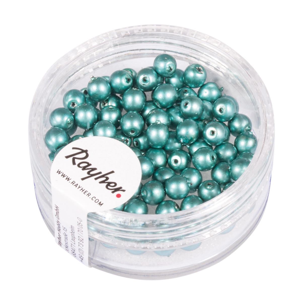 Perles Renaissance dépolie vert bleu 4 mm x perles