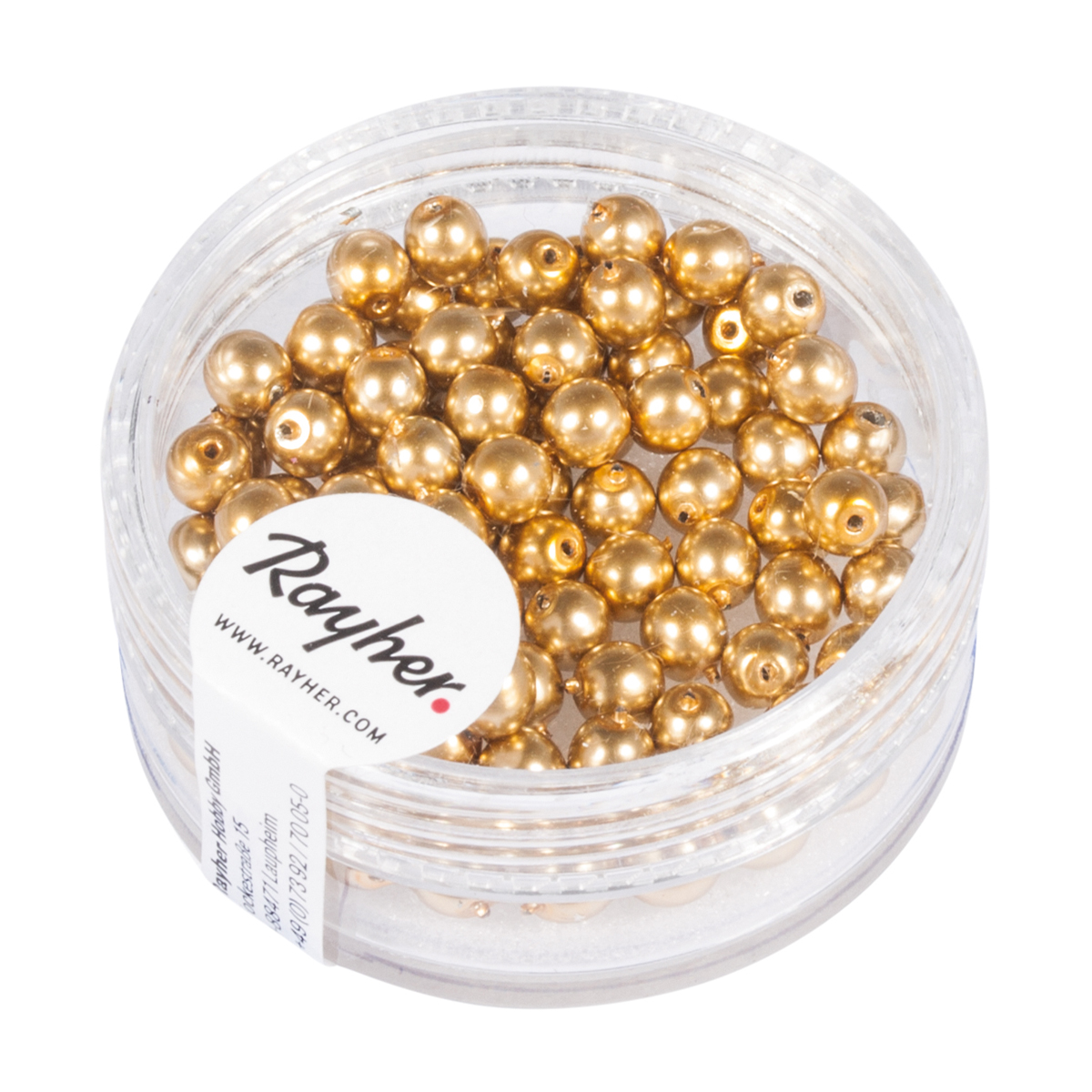 Perles Renaissance or 4 mm x perles