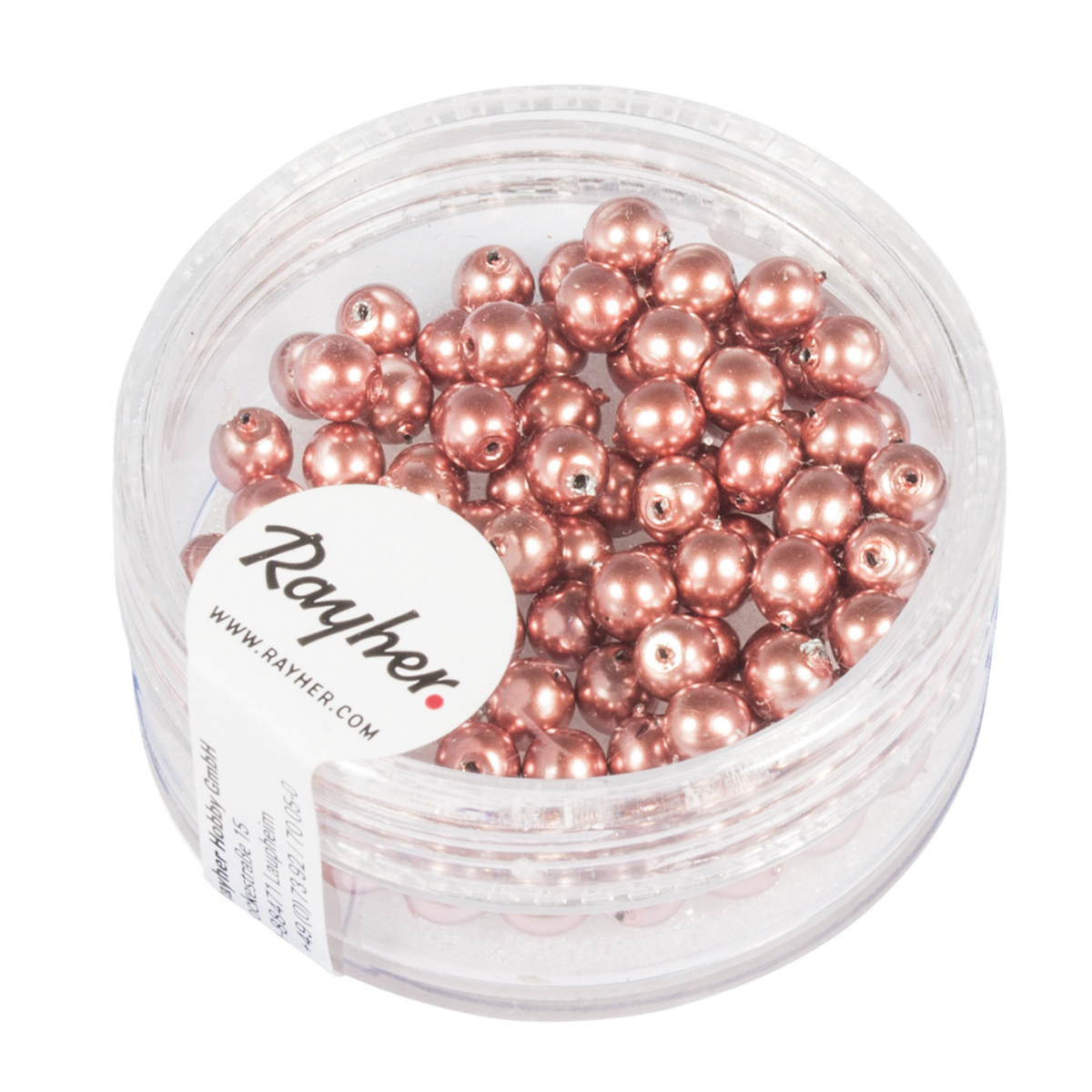Perles Renaissance rose antique 4 mm x perles