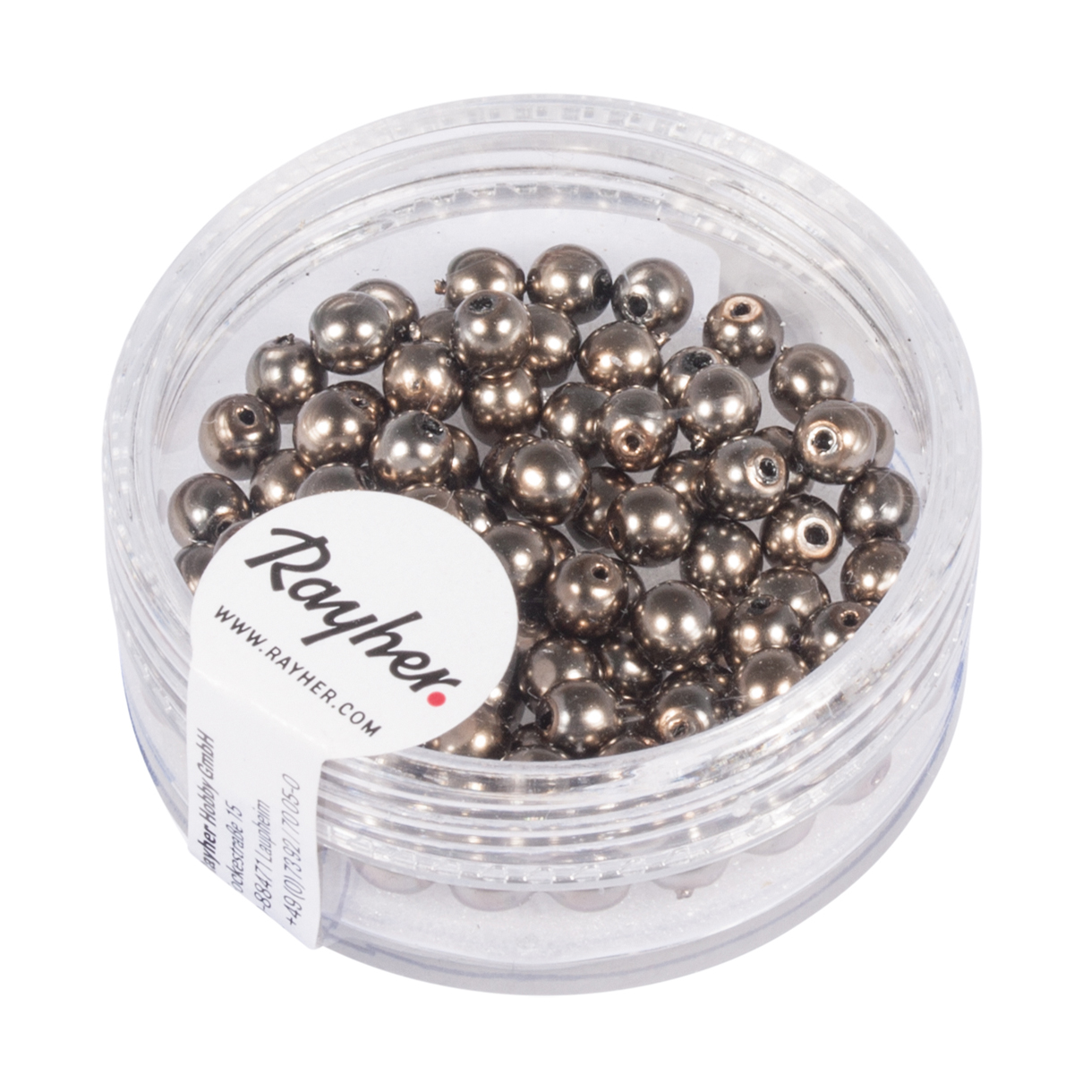 Perles Renaissance taupe 4 mm x perles