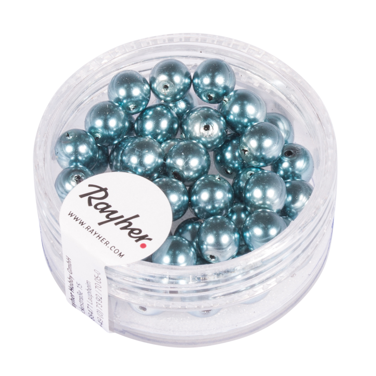Perles Renaissance bleu tendre 6 mm x perles