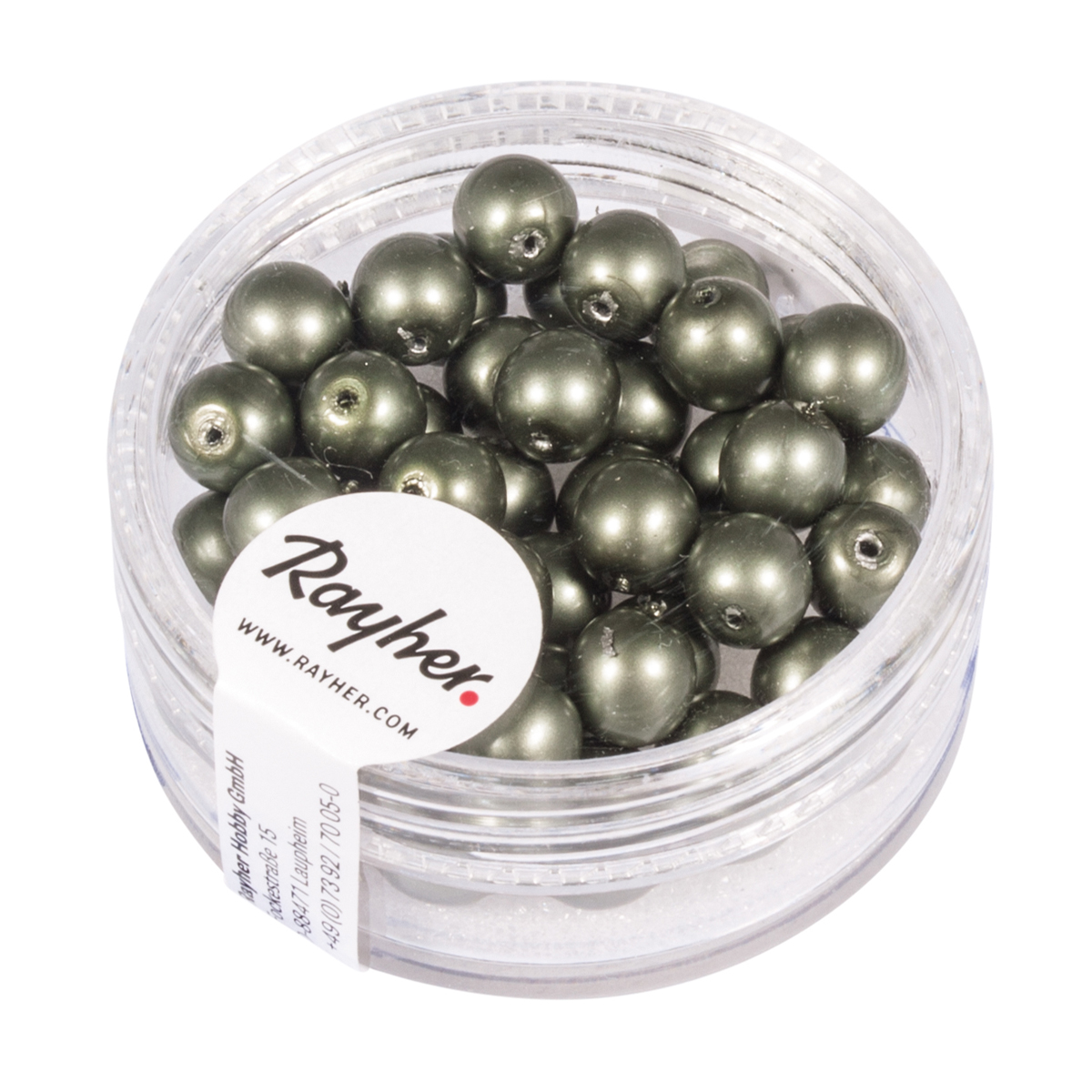Perles Renaissance dépolie olive antique 6 mm x perles
