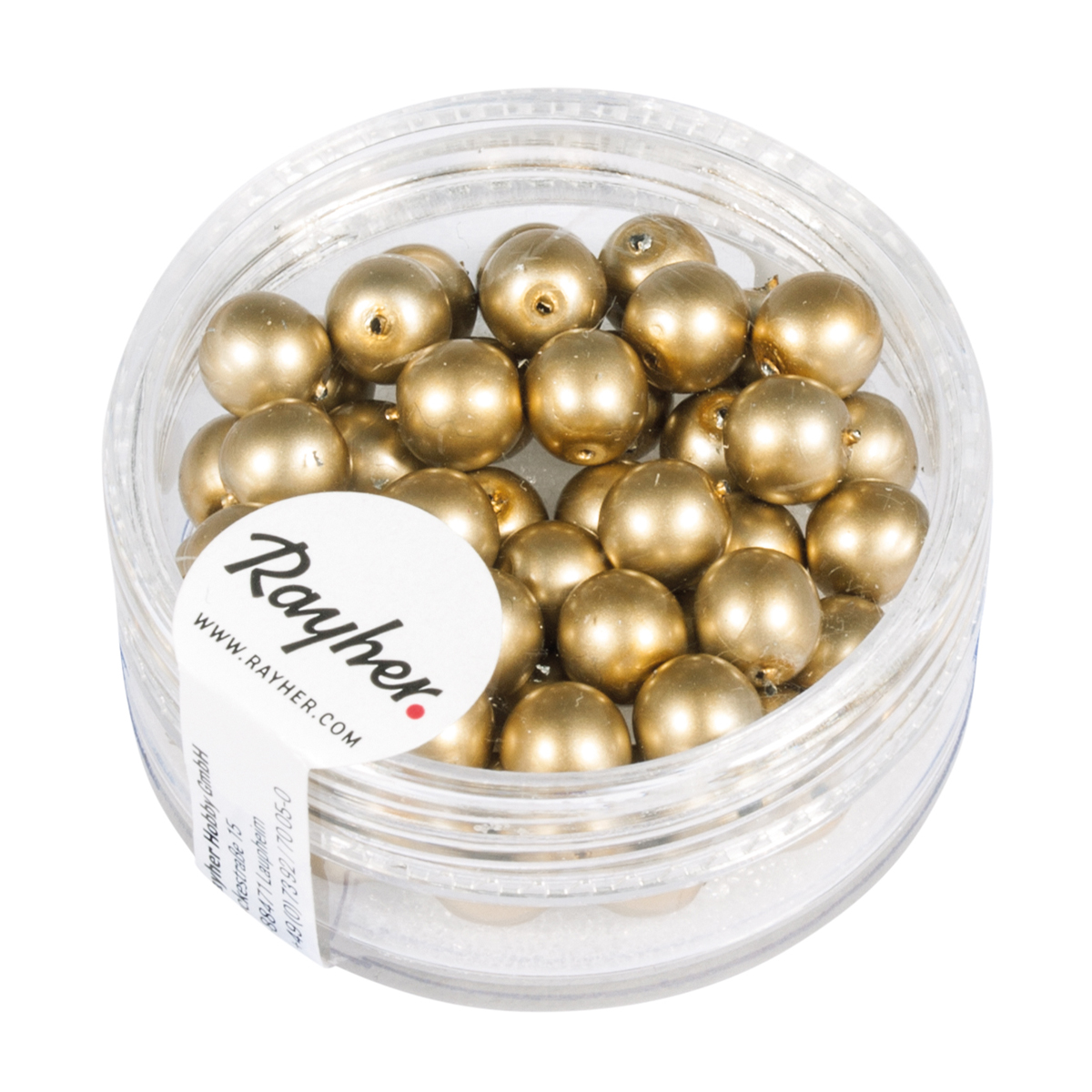 Perles Renaissance dépolie or 6 mm x perles