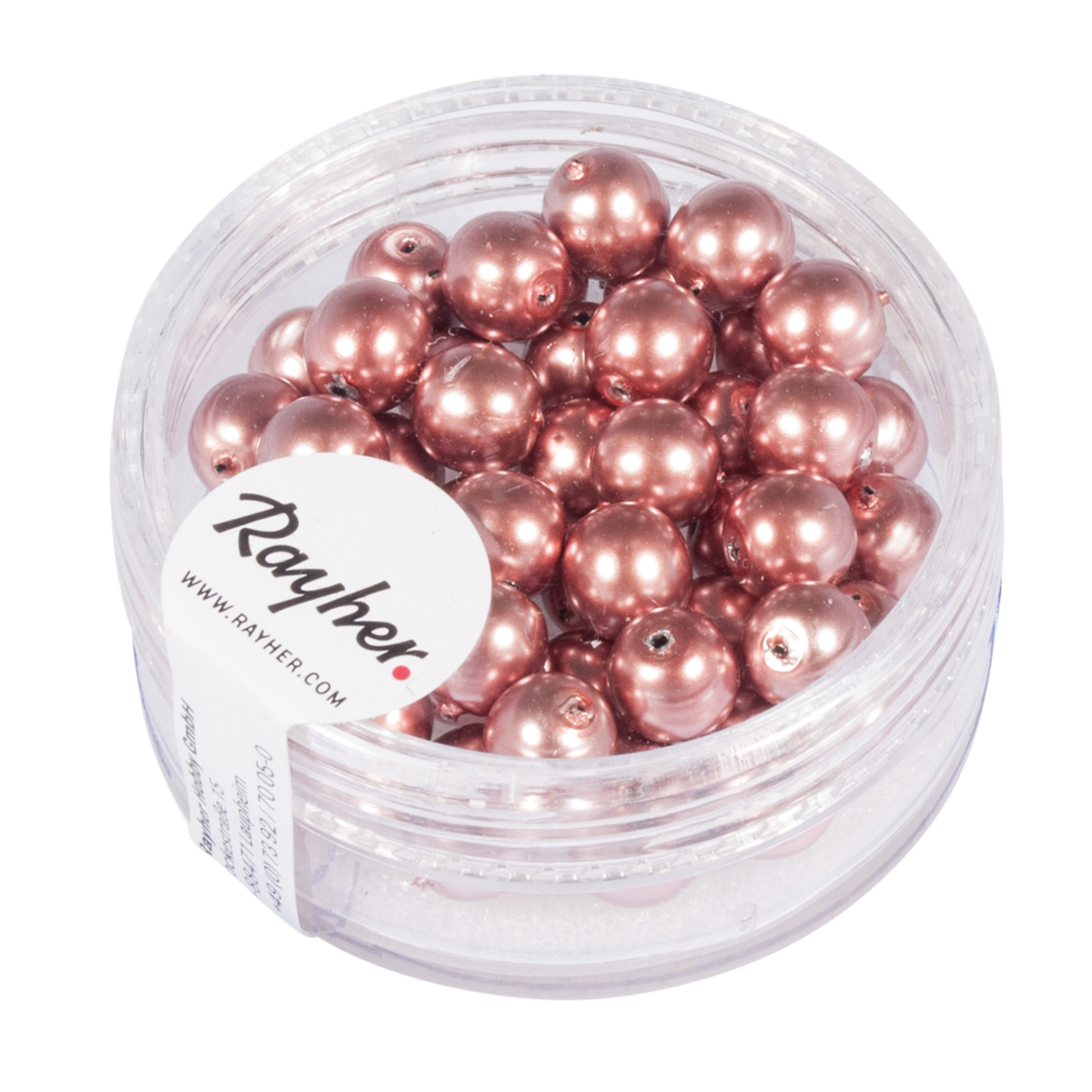 Perles Renaissance rose antique 6 mm x perles