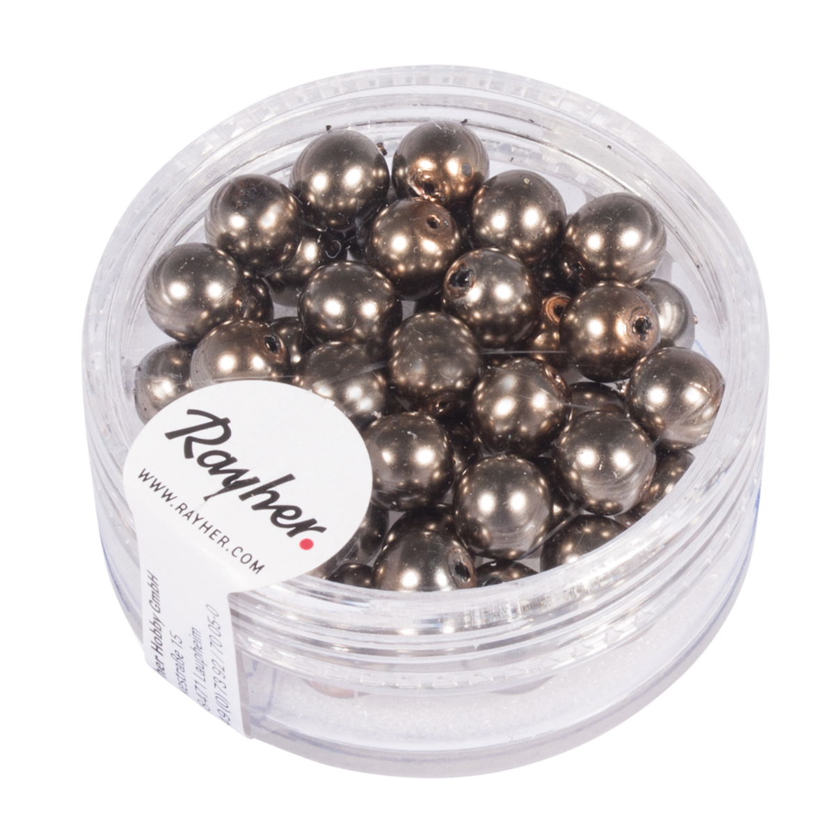 Perles Renaissance taupe 6 mm x perles