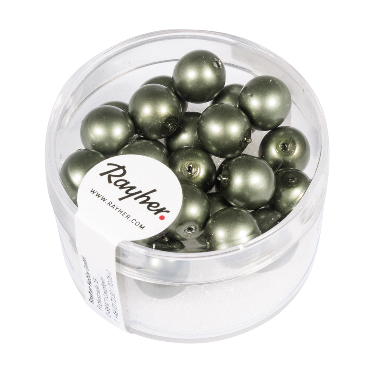 Perles Renaissance dépolie olive antique 8 mm x perles