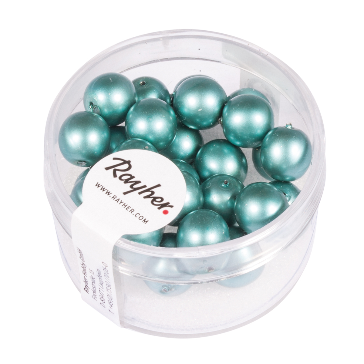 Perles Renaissance dépolie vert bleu 8 mm x perles