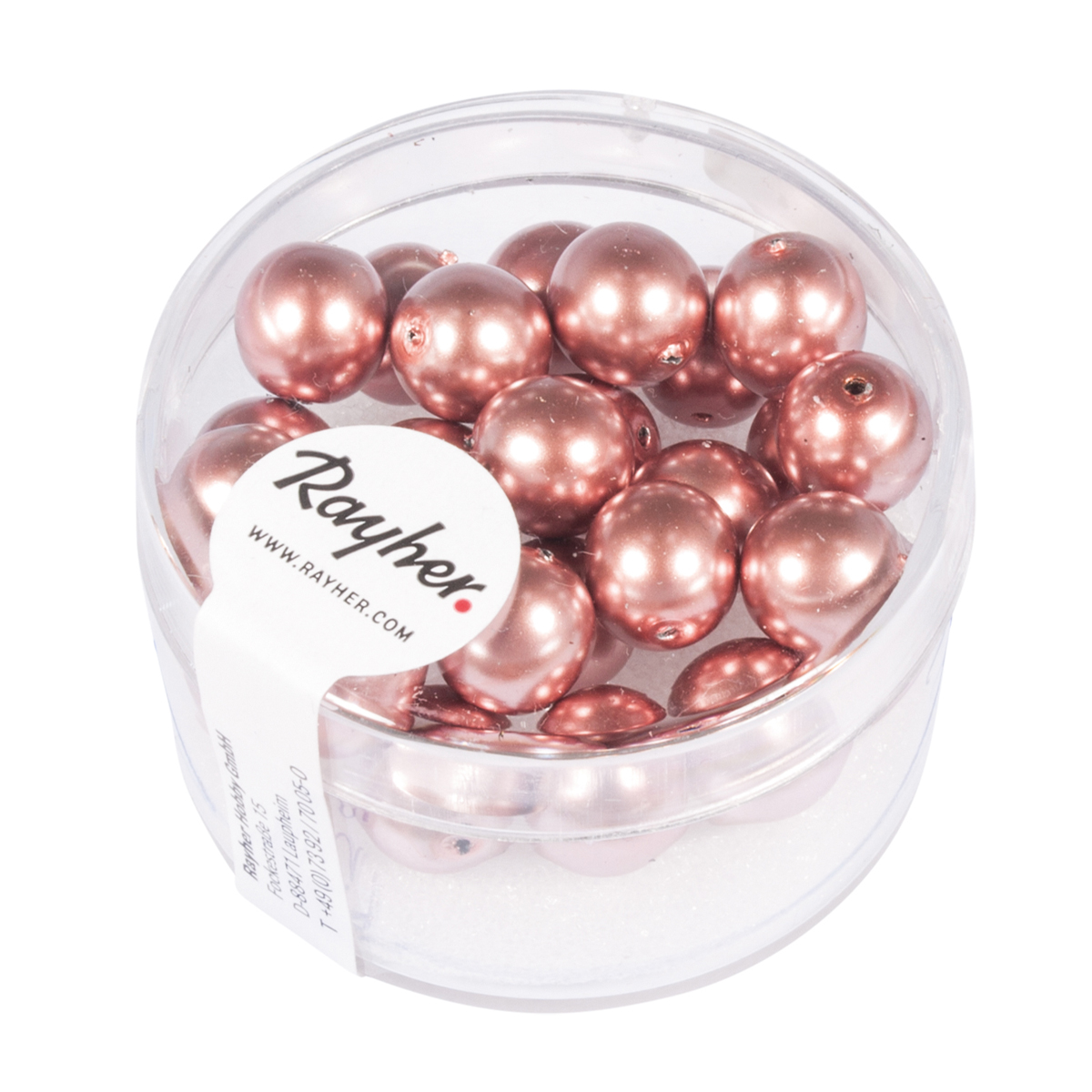 Perles Renaissance rose antique 8 mm x perles