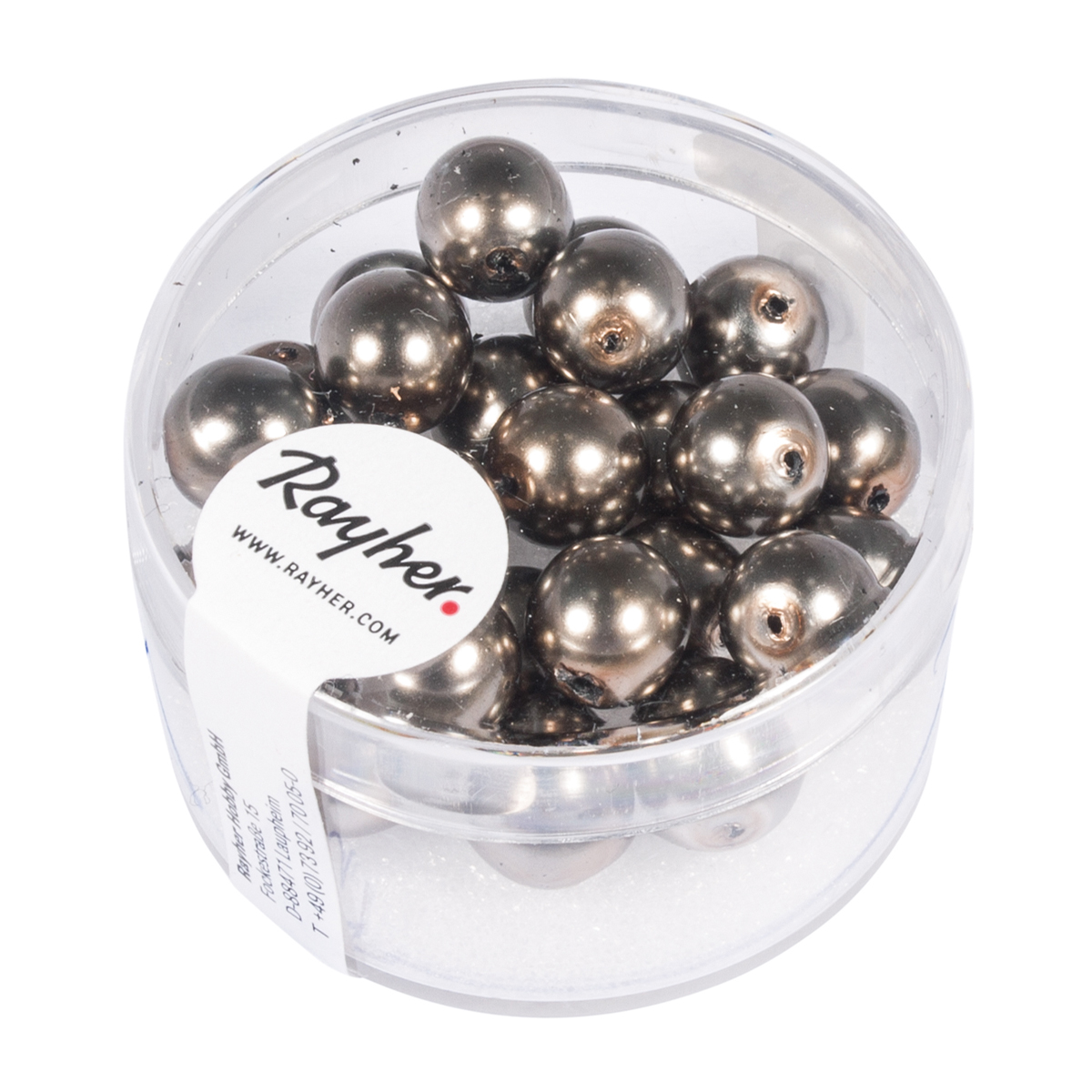 Perles Renaissance taupe 8 mm x perles