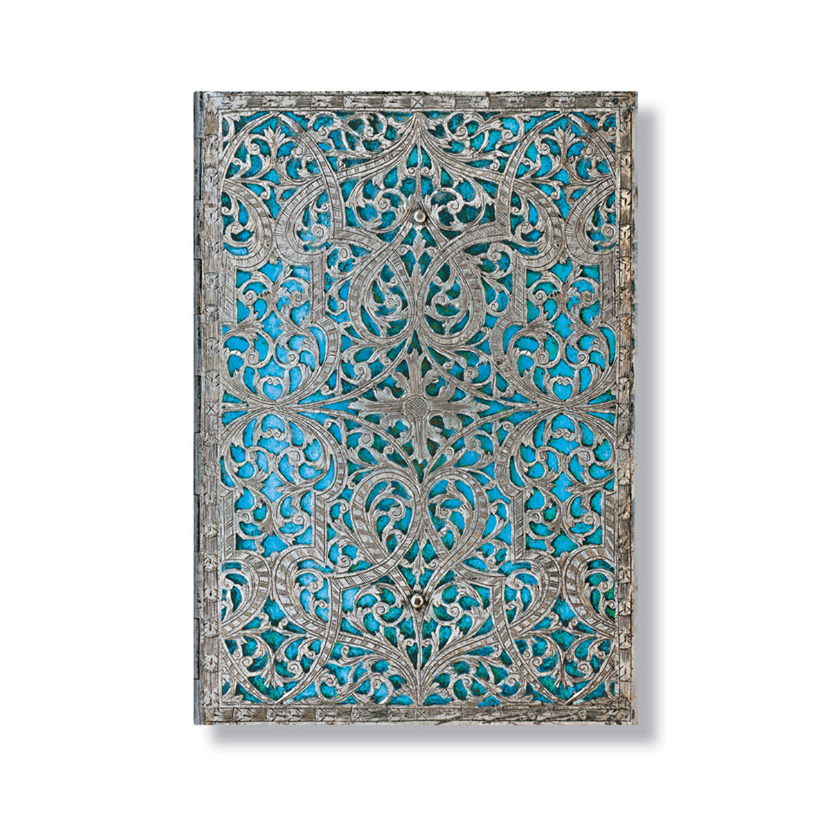 Répertoire - 13 x 18 cm - Filigrane argenté Maya bleu - Paperblanks