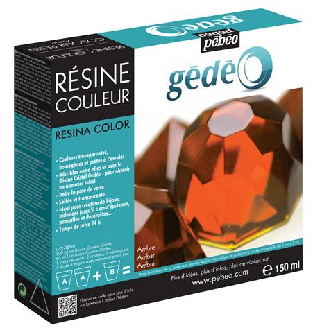 Résine cristal couleur ambre - 150 ml