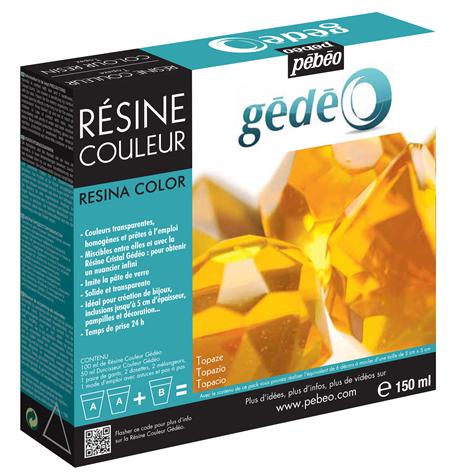 Résine cristal couleur topaze - 150ml