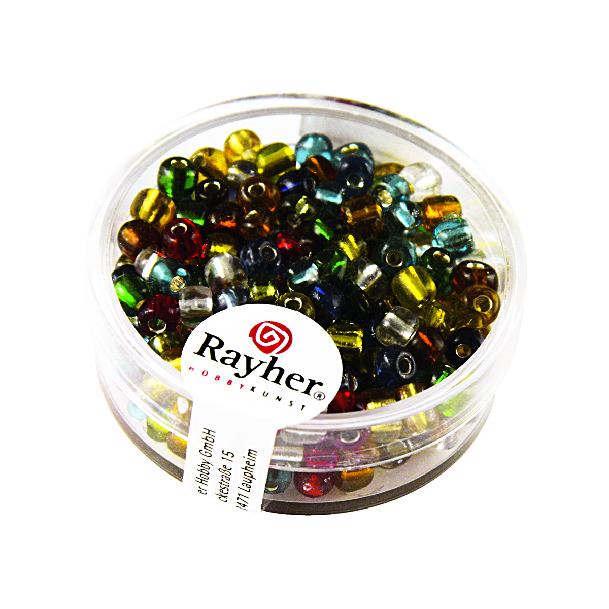 Perles de rocaille - garniture argent - 4 mm - 17 g - multicolore